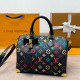 Black Vacation Letters Gradient Zipper Contrast Bags