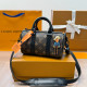 Brown Daily Letters Patchwork Zipper Contrast Bags
