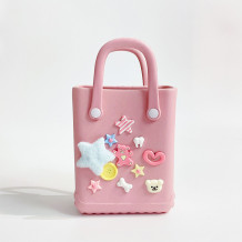 Pink Daily Cartoon Patchwork Bags