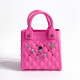 Rose Red Daily Solid Color Metal Accessories Trim Bags