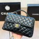 Black Daily Solid Color Patchwork Chains Texture Bags
