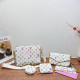 White Casual Letters Gradient Zipper Bags