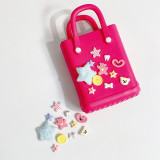 Pink Daily Cartoon Patchwork Bags