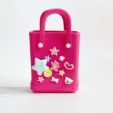 Pink Daily Cartoon Patchwork Bags