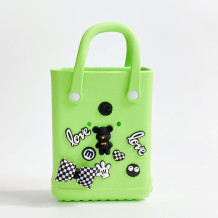 Fluorescent Green Casual Cartoon Patchwork Bags