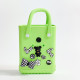 Fluorescent Green Casual Cartoon Patchwork Bags