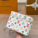 White Casual Letters Gradient Zipper Bags