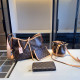 Brown Casual Letters Patchwork Zipper Bags