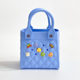 Deep Coffee Casual Cartoon Patchwork Bags