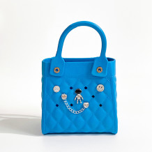 Deep Blue Daily Solid Color Metal Accessories Trim Bags