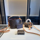 Brown Daily Letters Patchwork Zipper Bags