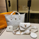 White Casual Letters Patchwork Zipper Bags