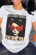 White Casual portrait O Neck Tops