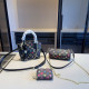 Black Casual Letters Gradient Zipper Bags