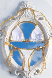 White Sexy Flowers Metal Accessories Trim Swimwears