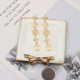 Gold Daily Letters Hollow Out Earrings