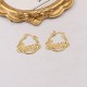 Gold Daily Letters Hollow Out Earrings