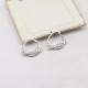 Silver White Daily Letters Hollow Out Earrings