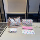 White Casual Letters Gradient Patchwork Bags