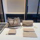 Apricot Casual Letters Embossed Bags