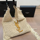 White Vacation Letters Weave Fringed Hem Bags