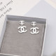 Silver White Daily Letters Hollow Out Earrings