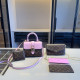 Pink Casual Letters Patchwork Metal Accessories Trim Contrast Bags