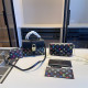 Black Casual Letters Gradient Metal Accessories Trim Contrast Bags