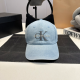 Baby Blue Daily Letters Patchwork Hat