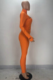 Grey Fashion Sexy adult Ma'am Letter Solid Two Piece Suits pencil Long Sleeve Two Pieces