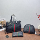 Black Daily Letters Zipper Bags