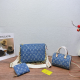 Blue Daily Letters Chains Zipper Bags
