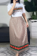White Elegant Letters Patchwork O Neck Short Sleeve Two Pieces