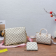 White Daily Letters Chains Zipper Bags