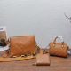 Yellow Brown Daily Letters Chains Zipper Bags