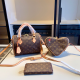 Brown Daily Heart Shaped Letters Zipper Bags
