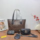 Black Brown Daily Letters Chains Zipper Bags