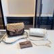 Brown Daily Letters Chains Zipper Bags