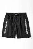Green Sportswear Letters Draw String Pocket Board Shorts