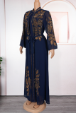 Purple Casual Hot Drill O Neck Long Plus Size Two Pieces