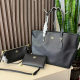 Black Daily Letters Zipper Bags