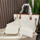 White Casual Daily Letters Zipper Bags