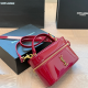 Red Daily Letters Metal Accessories Trim Zipper Bags