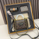Brown Daily Letters Chains Zipper Bags