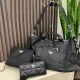 Black Casual Daily Letters Zipper Bags
