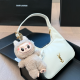 White Casual Daily Letters Zipper Bags