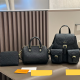 Black Daily Letters Zipper Bags