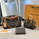 Brown Casual Daily Letters Chains Zipper Bags
