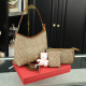 Brown Daily Letters Zipper Bags