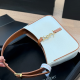 White Brown Daily Letters Metal Accessories Trim Bags